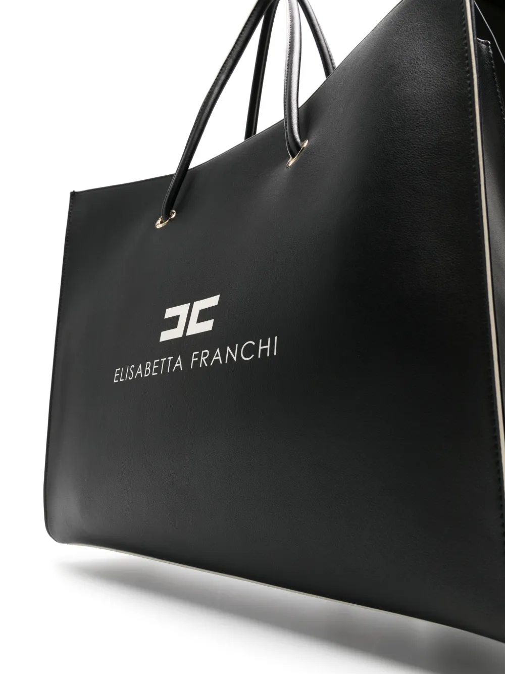 Elisabetta Franchi 10/20 Faux-leather Tote Bag In Black