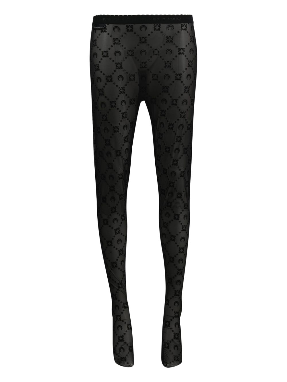 Marine Serre flocked-monogram Tights - Farfetch