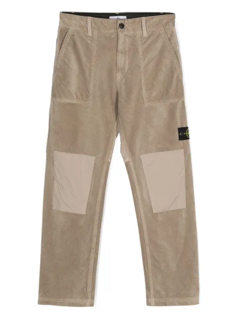 Stone Island Junior pantalones de pana 30303