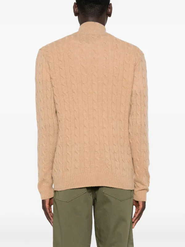 Polo Ralph Lauren LSCABLEHZPP-LONG SLEEVE-PULLOVER | Brown