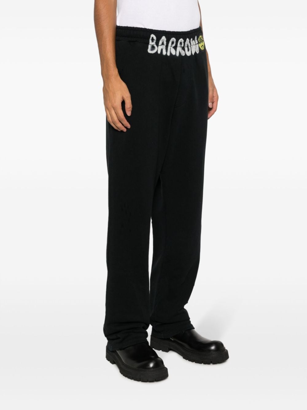 Shop Barrow Seastpant Cotton Trousers In Black
