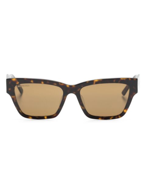 Balenciaga Eyewear logo-print tortoiseshell-effect glasses Men