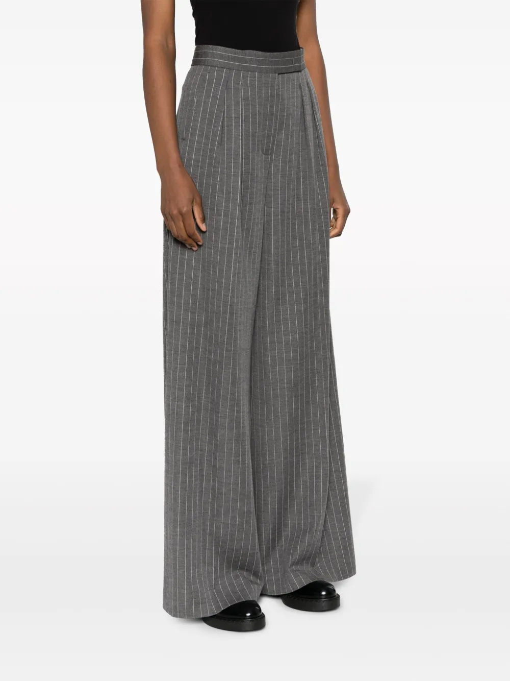 Max Mara Pantalon met krijtstreep Grijs