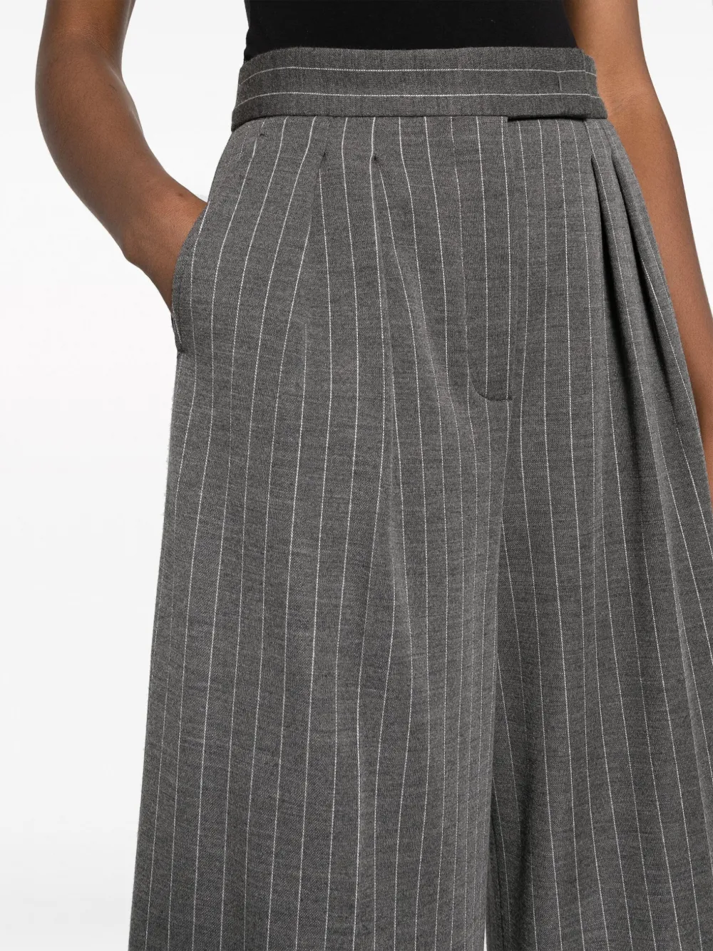 Max Mara Pantalon met krijtstreep Grijs