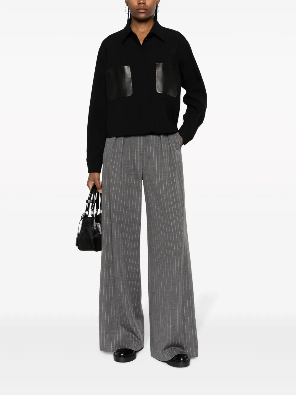 Max Mara Pantalon met krijtstreep Grijs