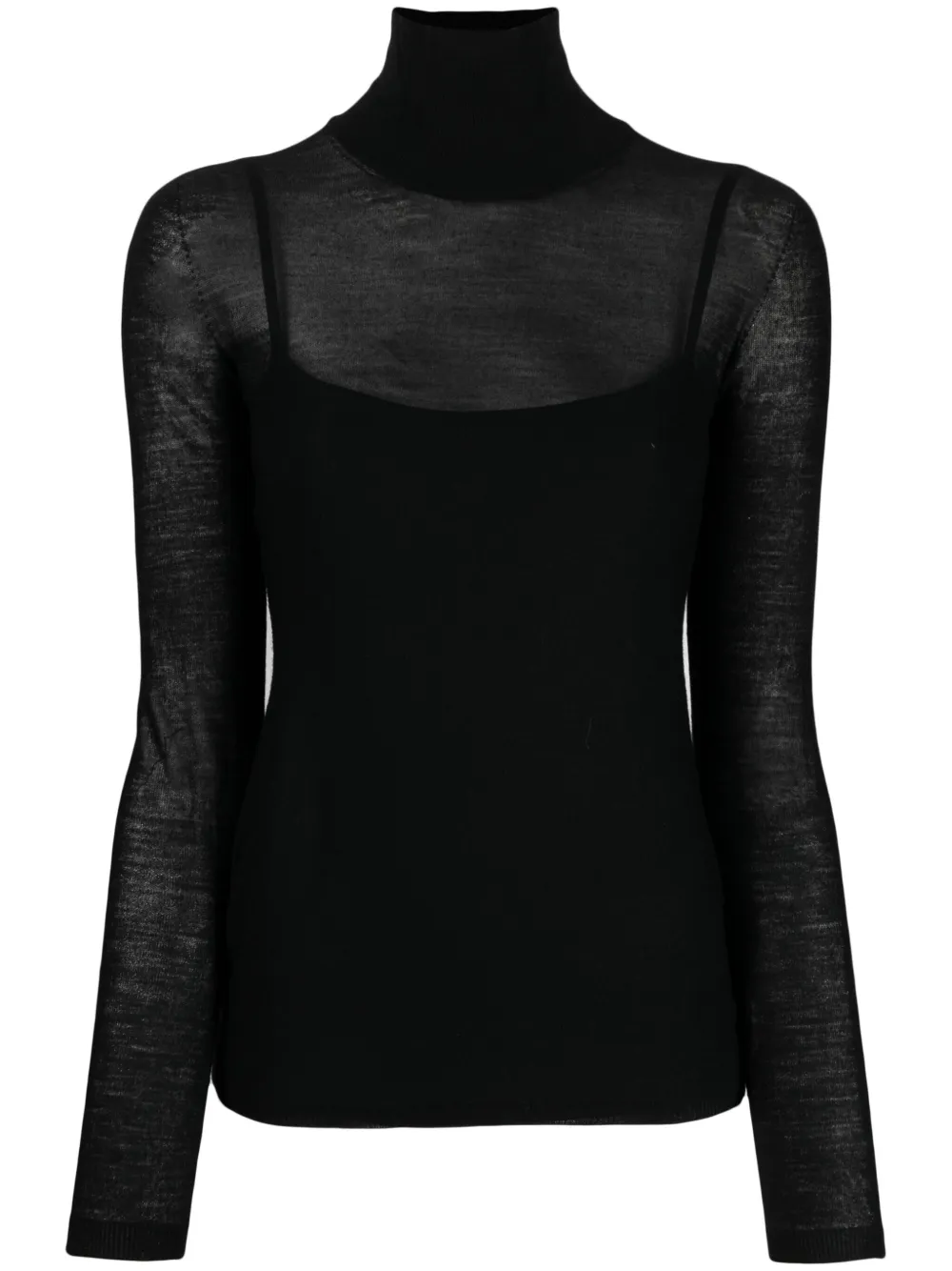 Max Mara high-neck virgin-wool jumper – Black