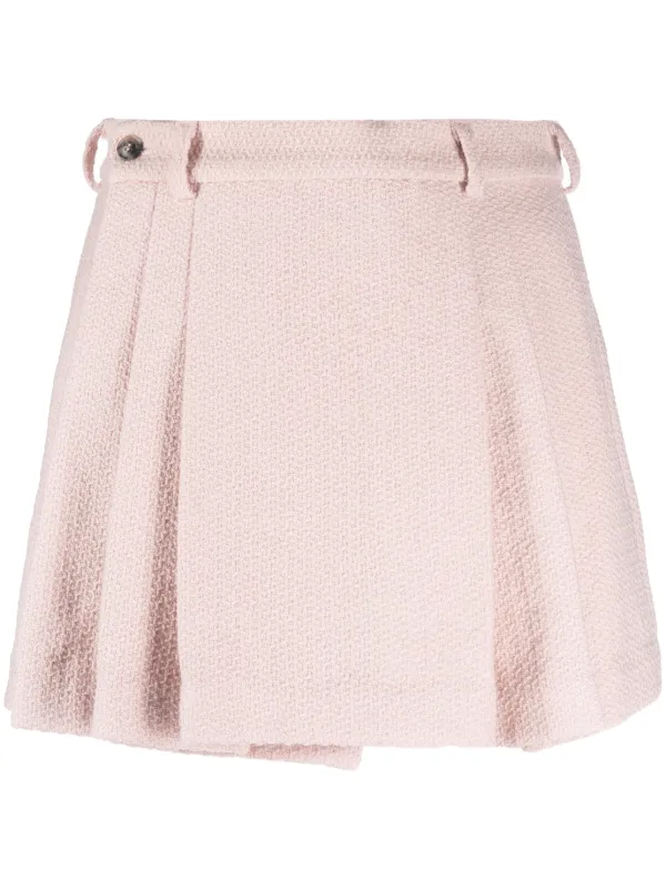 High Waisted Pink Pleated Skirt Accordion Pink Pleated Skirt
