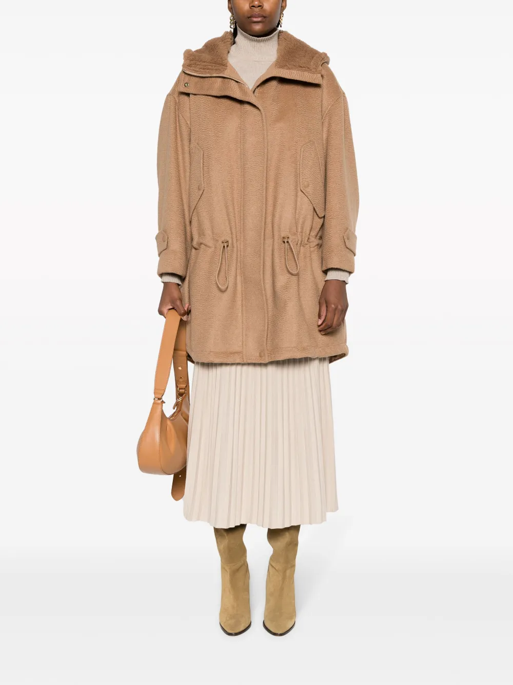 Max Mara Parka met capuchon - Bruin