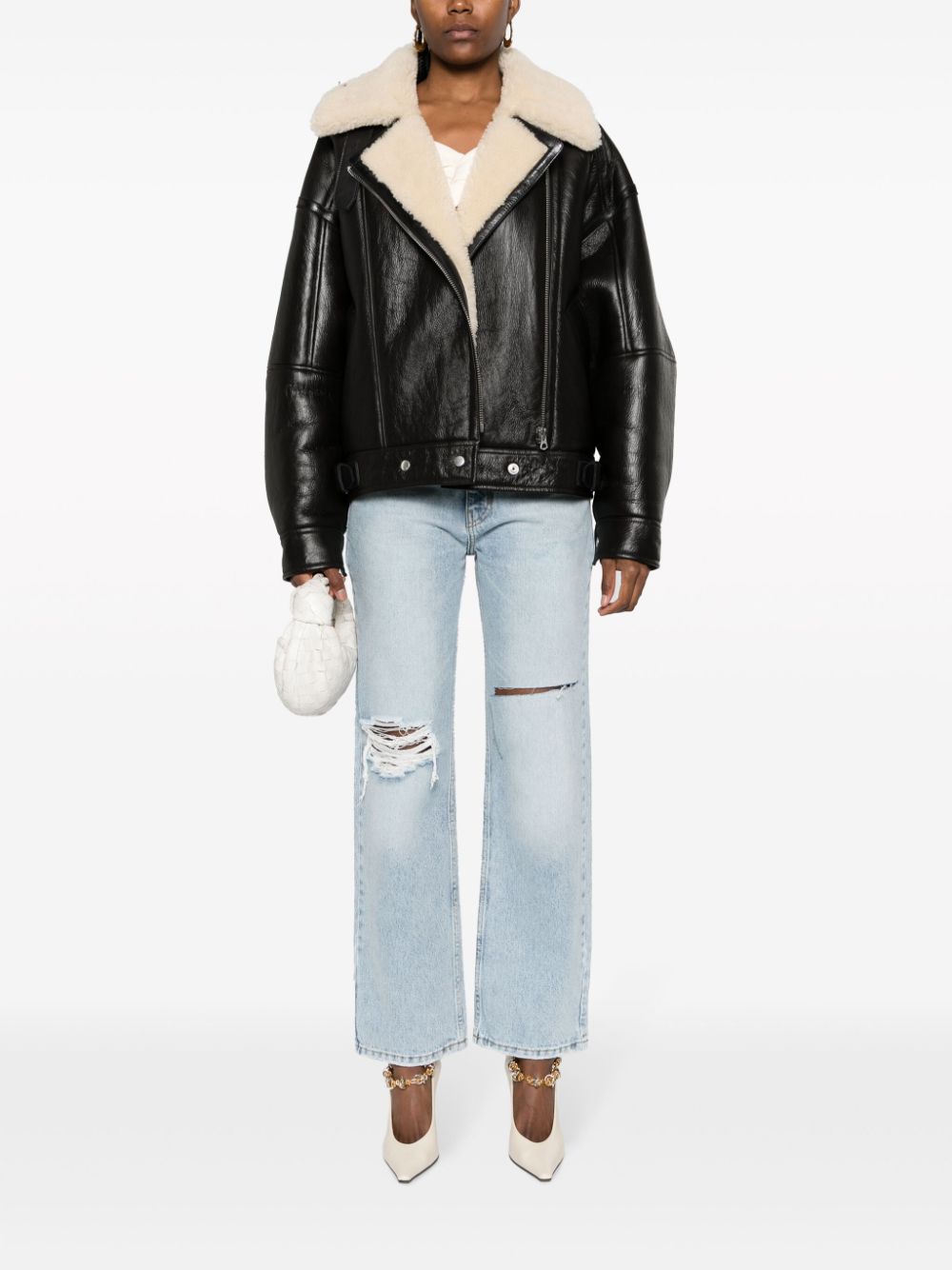 The Mannei Lisa ripped straight-leg jeans - Blauw