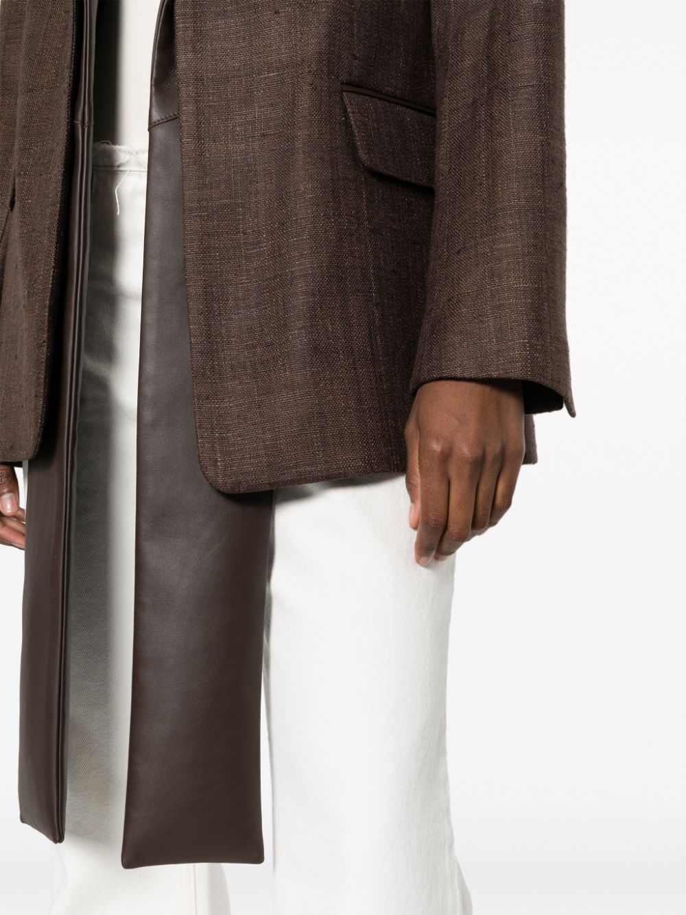 Shop The Mannei Newport Checked Blazer In Brown