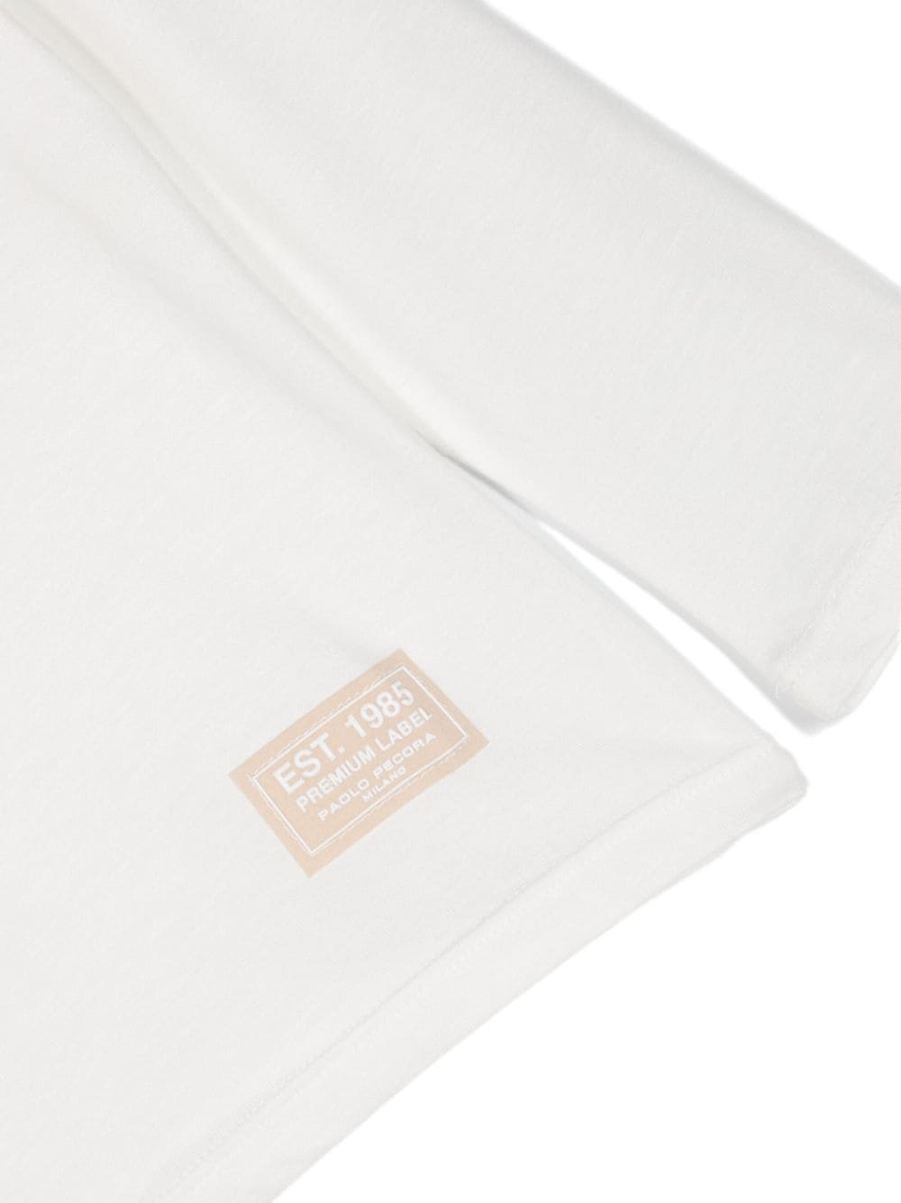 Shop Paolo Pecora Logo-patch Roll-neck T-shirt In White