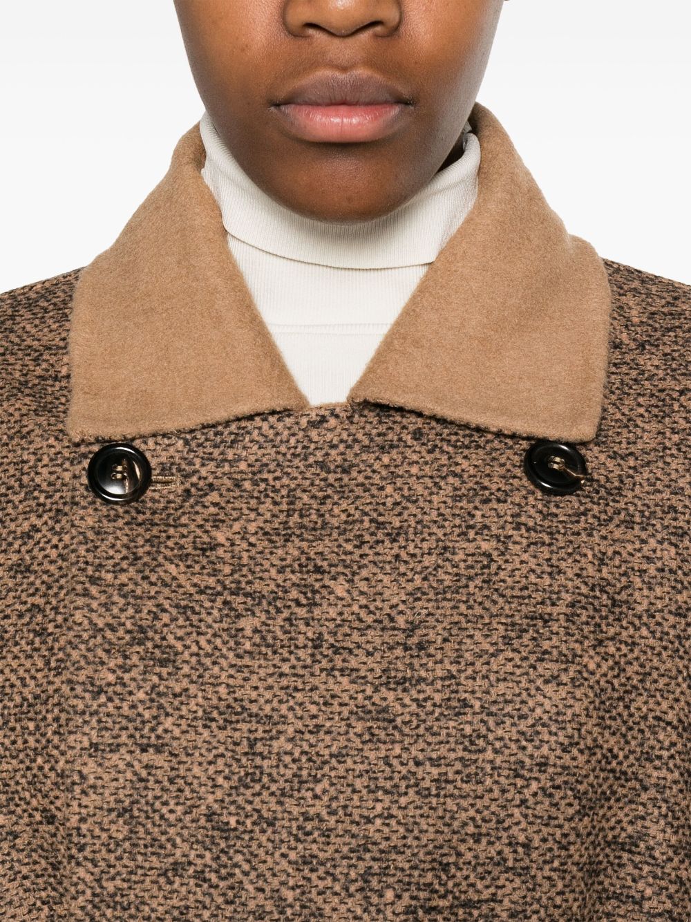 Shop Max Mara Reversible Camel Hair-blend Coat In Braun