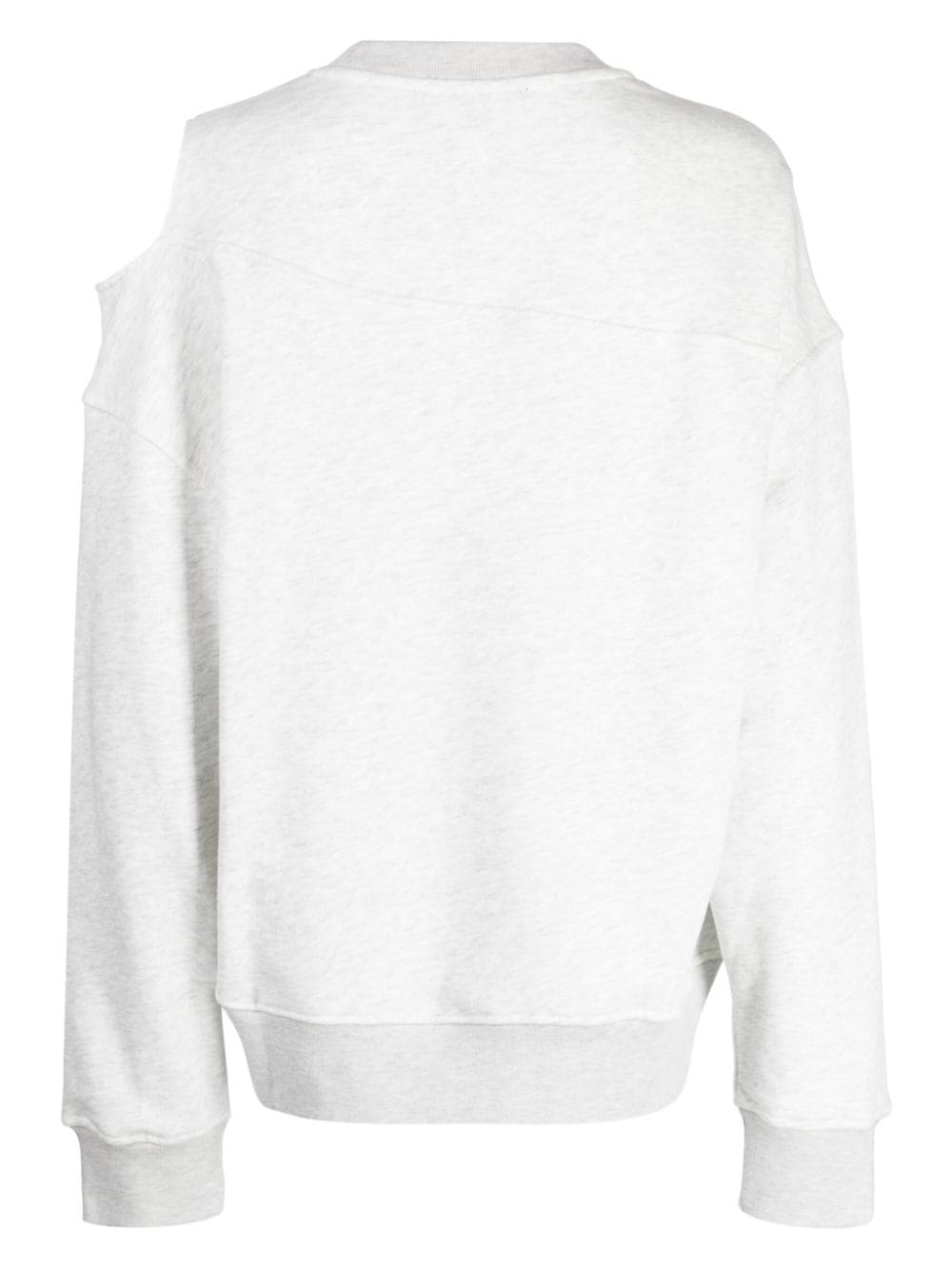 Shop Tout A Coup Cut-out Panelled Cotton Sweatshirt In Grey