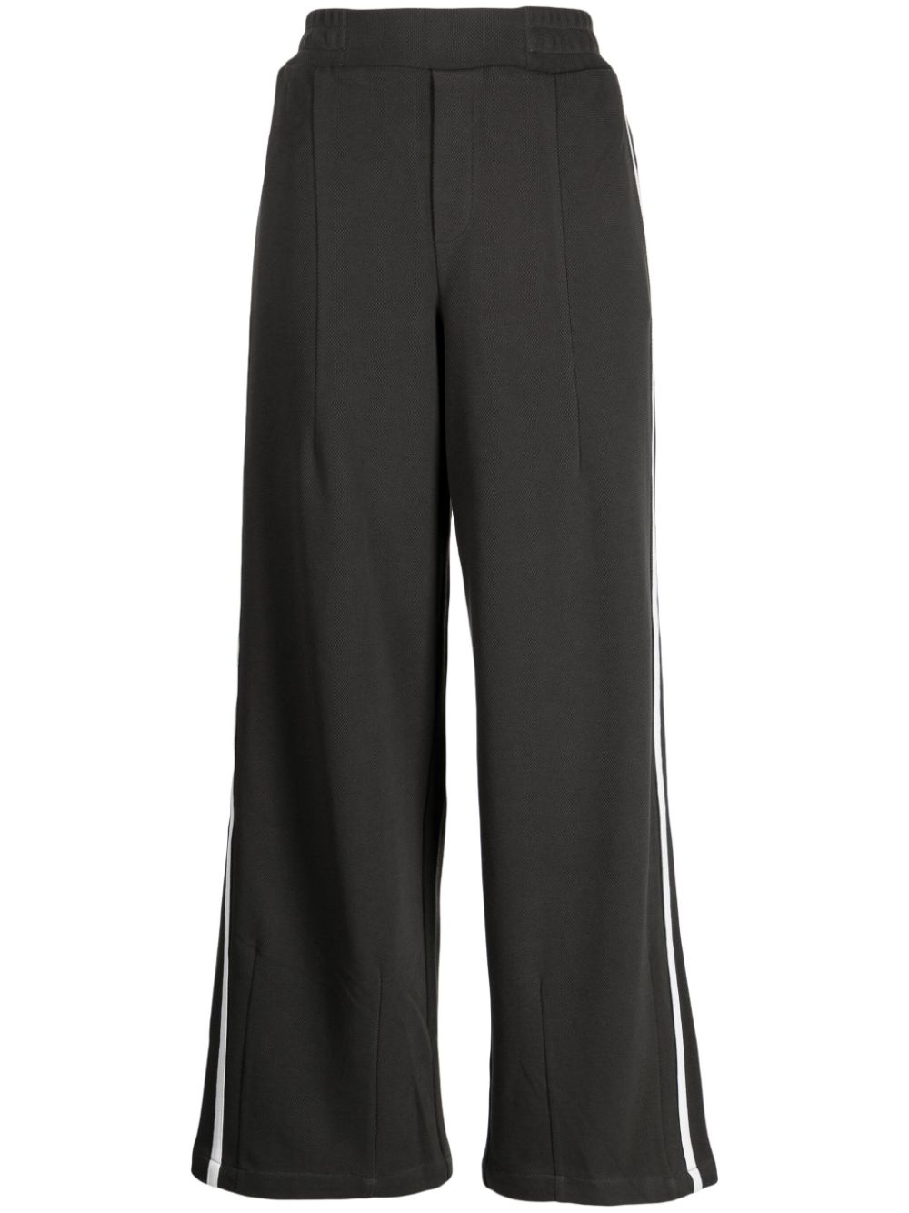 Tout A Coup Side-stripe Textured Track Trousers In Grey