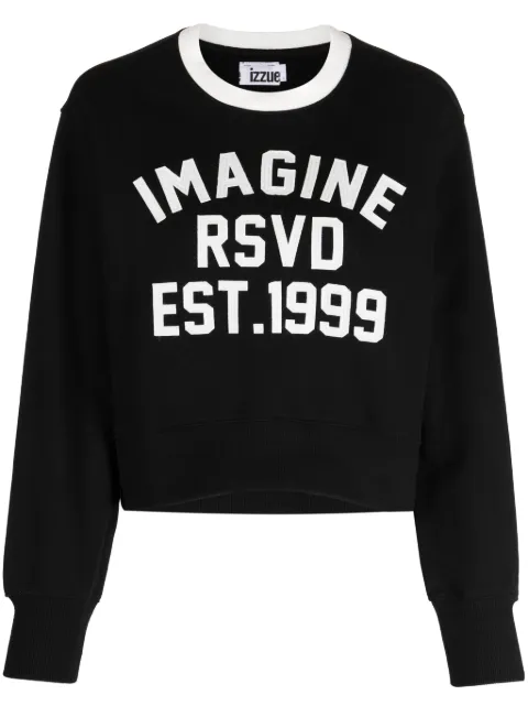 izzue patch-detail cotton sweatshirt 