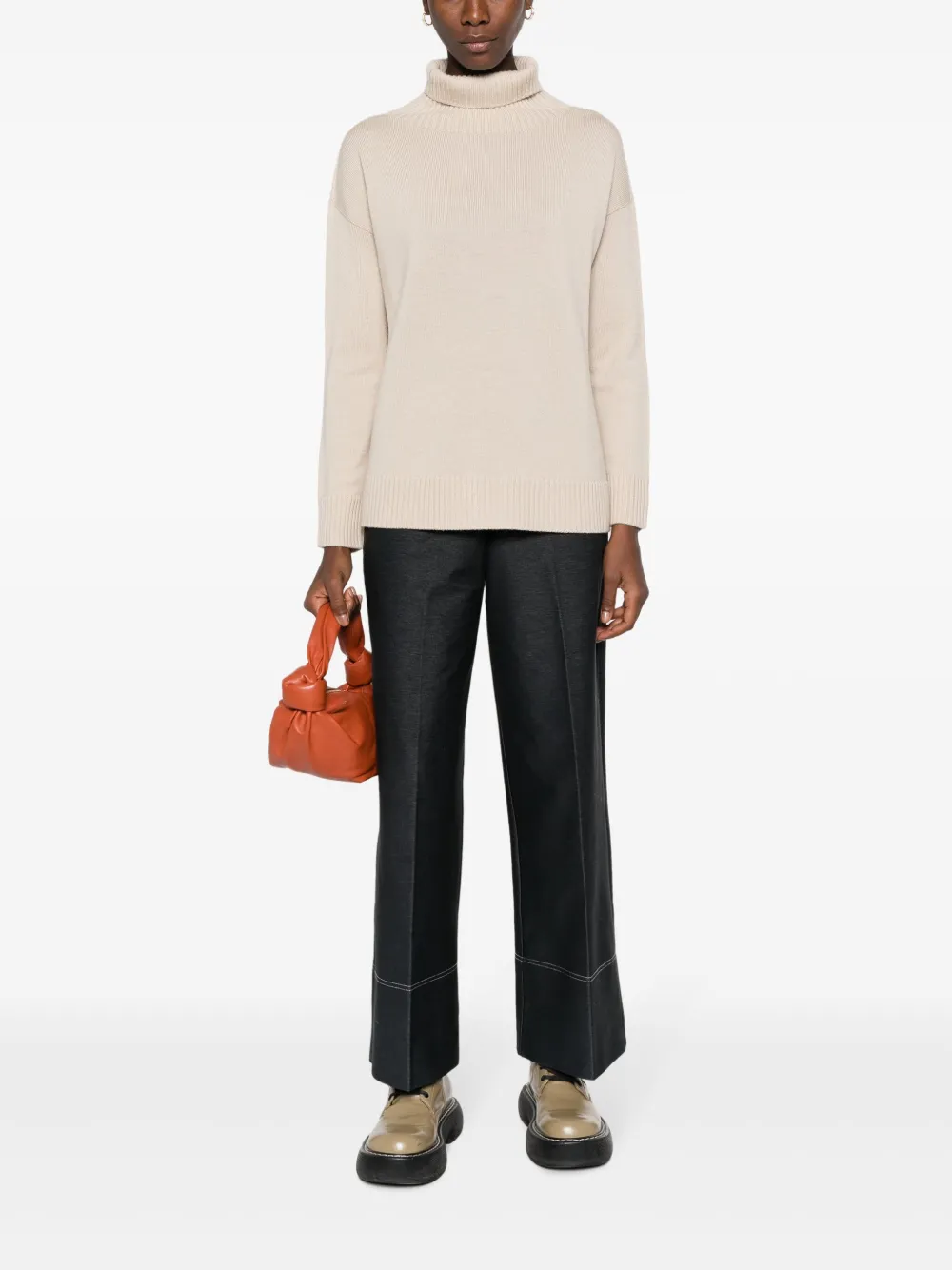 Max Mara Leisure Gebreide coltrui Beige