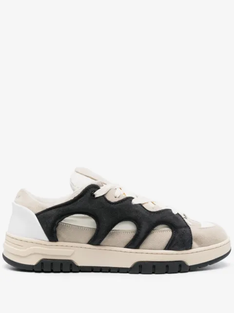 SANTHA two-tone panelled suede sneakers