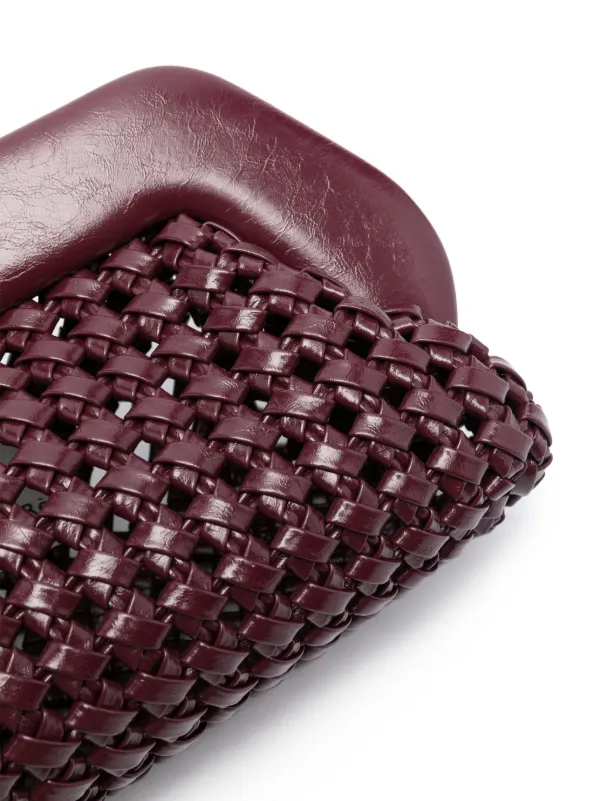 Burgundy patent hot sale clutch bag