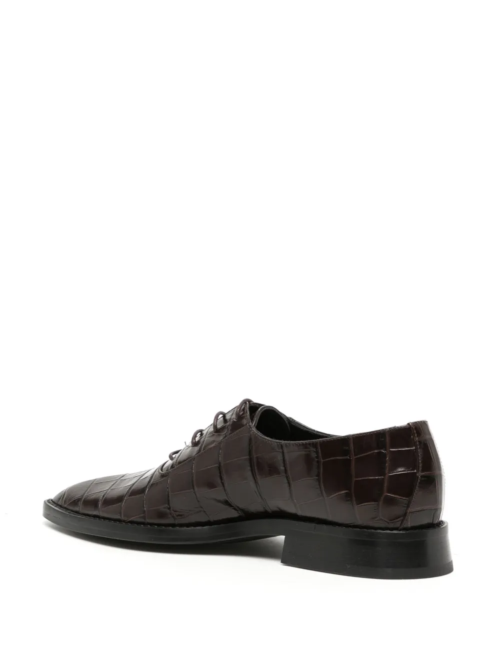 Victoria Beckham Oxford schoenen met krokodillen-reliëf Bruin