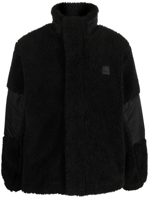 Rains panelled fleece-texture jacket
