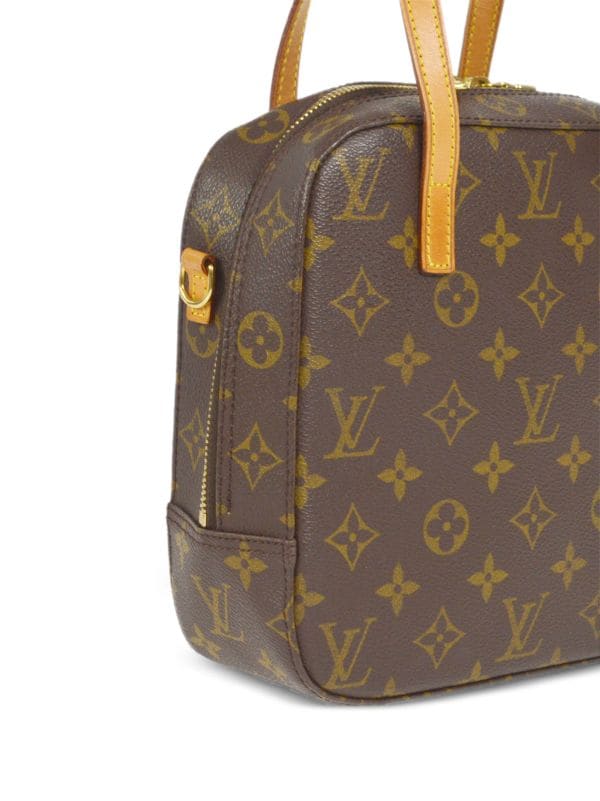 Louis Vuitton Spontini Brown Canvas Handbag (Pre-Owned)