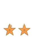 CHANEL Pre-Owned 2001 CC enamelled star clip-on earrings - Gold