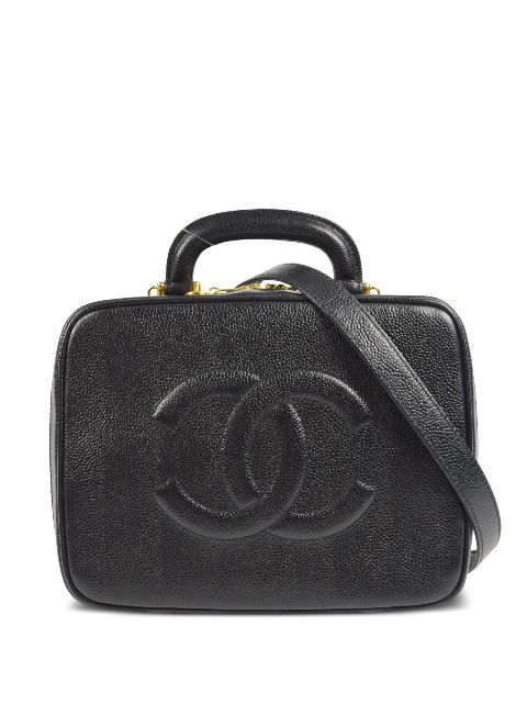 Affordable HOT SALE CHANEL 1997 CC logo-embossed two-way vanity bag Women