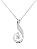 HYT Jewelry 18kt white gold diamond pendant necklace - Silver