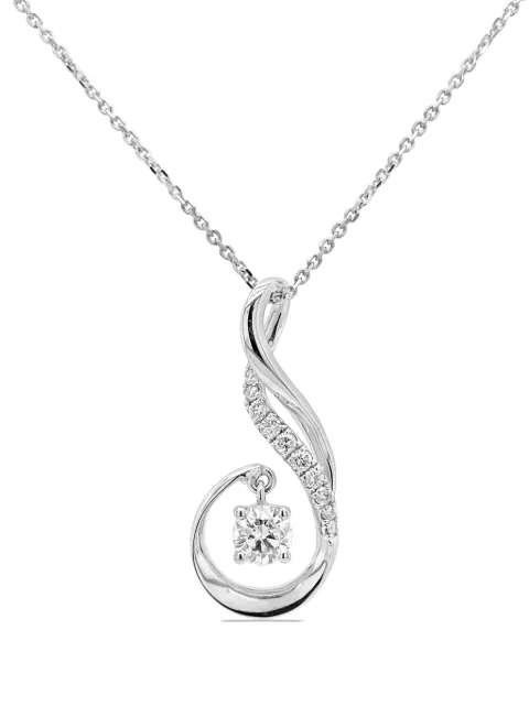 HYT Jewelry 18kt white gold diamond pendant necklace