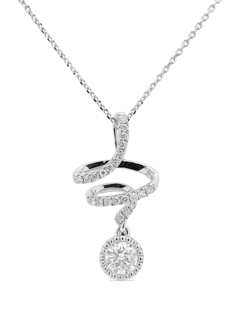 HYT Jewelry 18kt white gold diamond pendant necklace