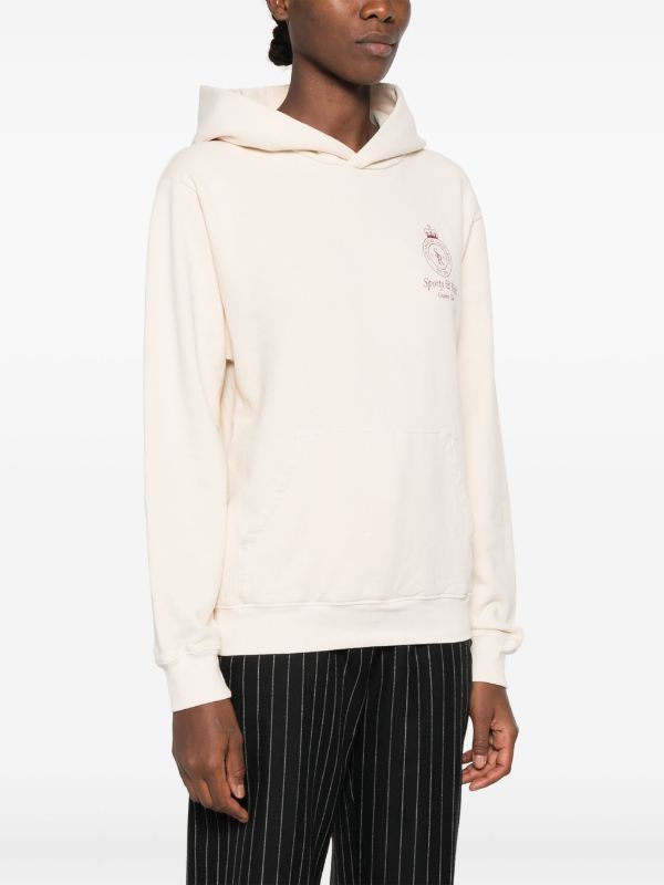 Pre-owned Fear Of God Cream Cotton Jersey Hooded Sweatshirt M