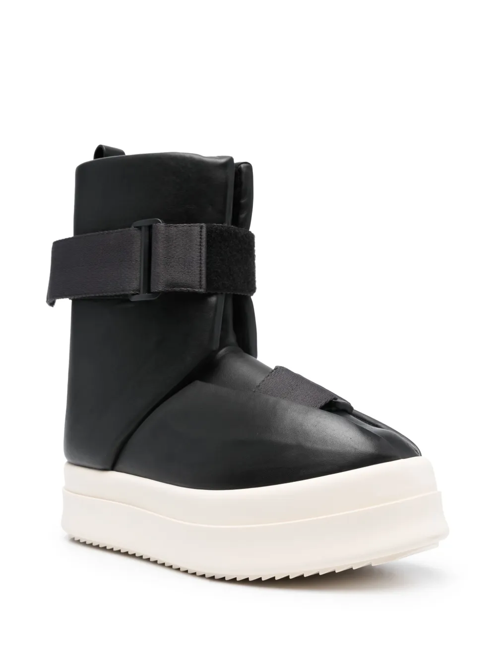 Rick Owens buckled leather ankle boots - Zwart