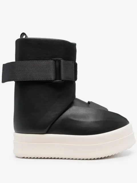 Rick Owens buckled leather ankle boots