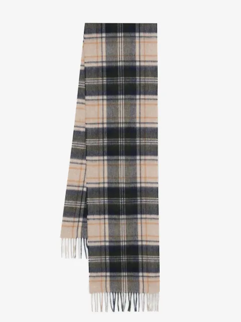 Barbour skotskrutig halsduk med fransar