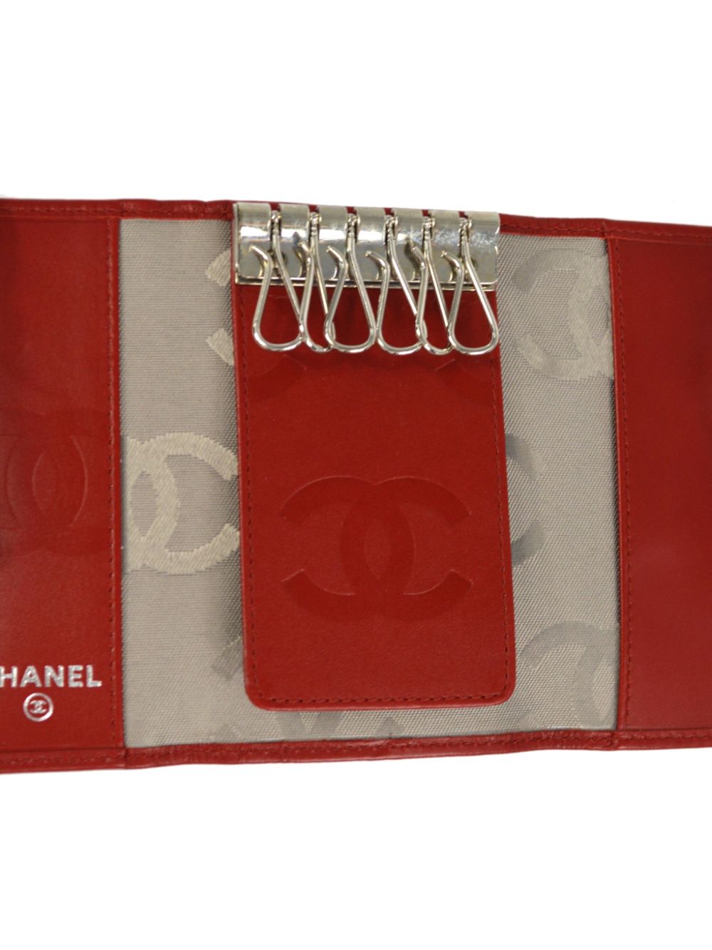 CHANEL 2009 Cambon line CC patch keycase Women