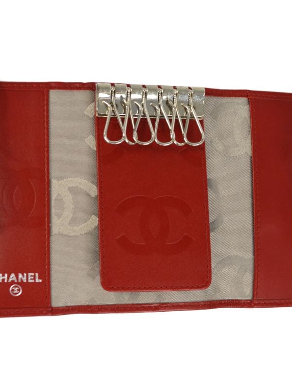 Chanel Pre-owned 2009 Cambon Line CC Patch Keycase - Red