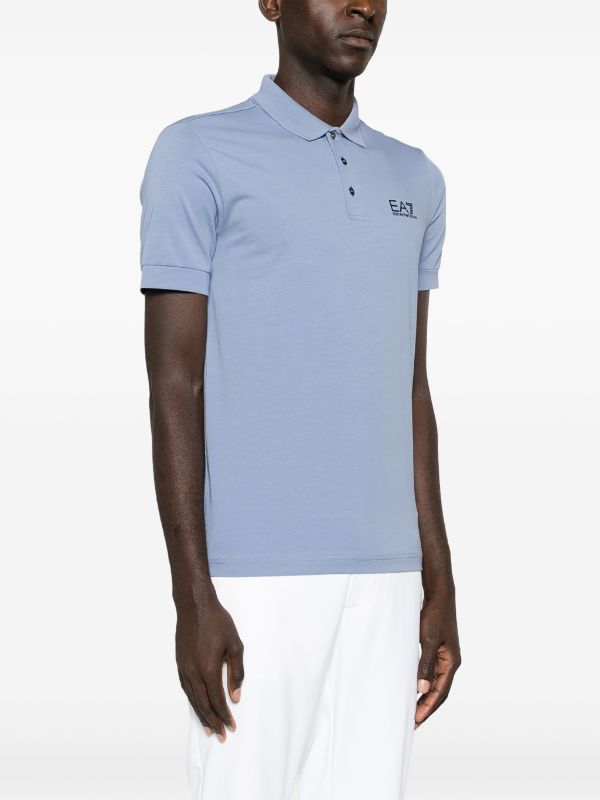 Giorgio Armani monogram-print Cotton Polo Shirt - Farfetch