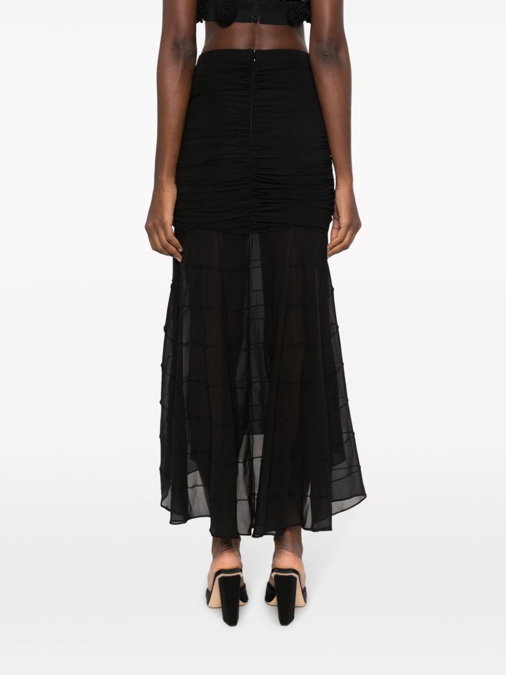 Shop The Mannei Abasha Asymmetric Skirt In Black