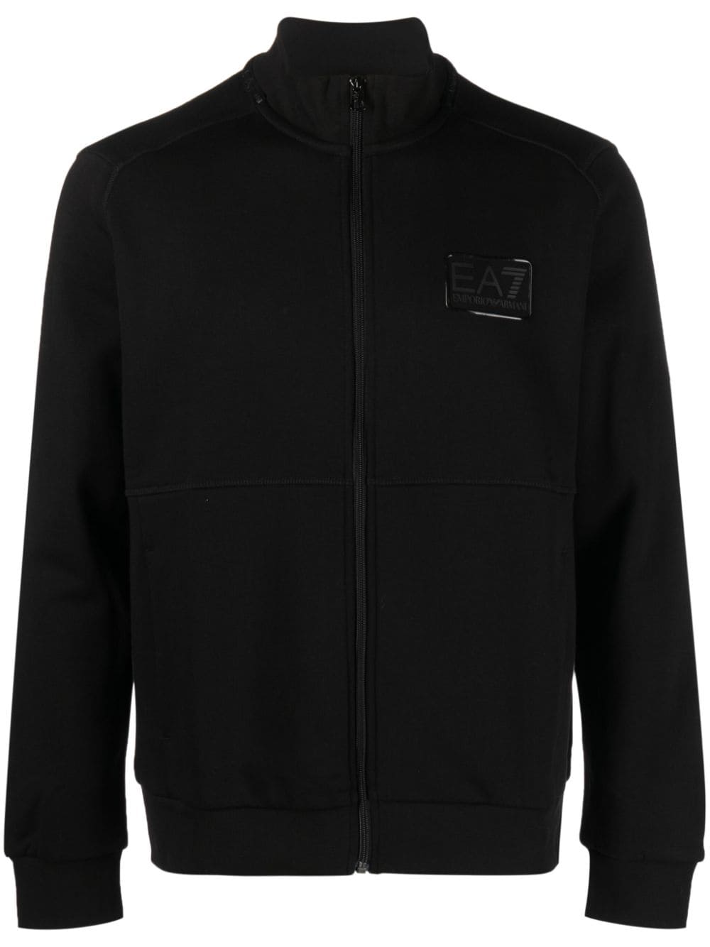 Ea7 Emporio Armani Sweater met logoplakkaat Zwart