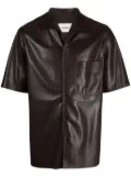 Nanushka Camp faux-leather shirt - Brown