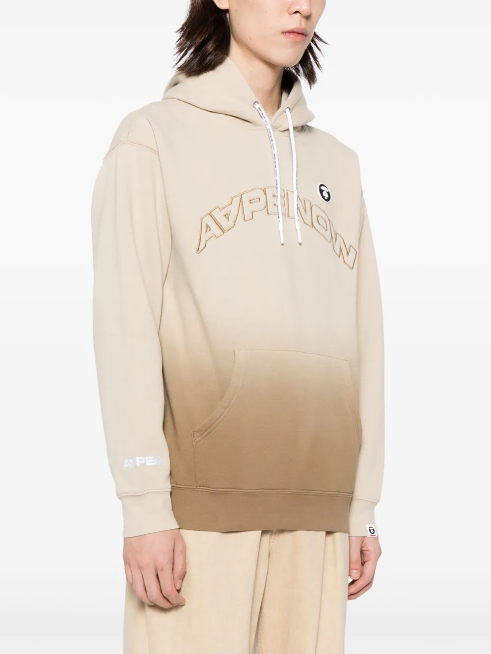 Cheap AAPE BY *A BATHING APE logo-embroidered ombre hoodie Men