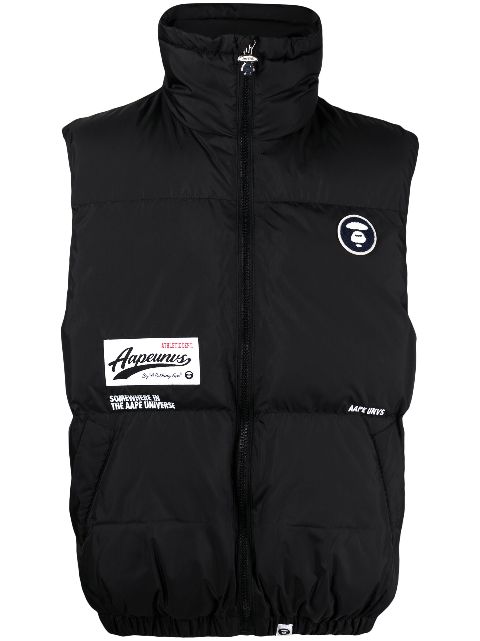 AAPE BY *A BATHING APE logo-patch padded gilet Men