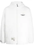AAPE BY *A BATHING APE® logo-embroidered quilted padded jacket - White