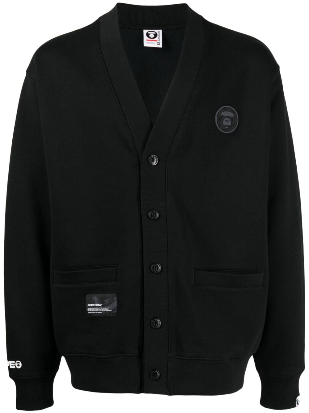 Aape By A Bathing Ape Logo-patch Jersey Jacket In Black