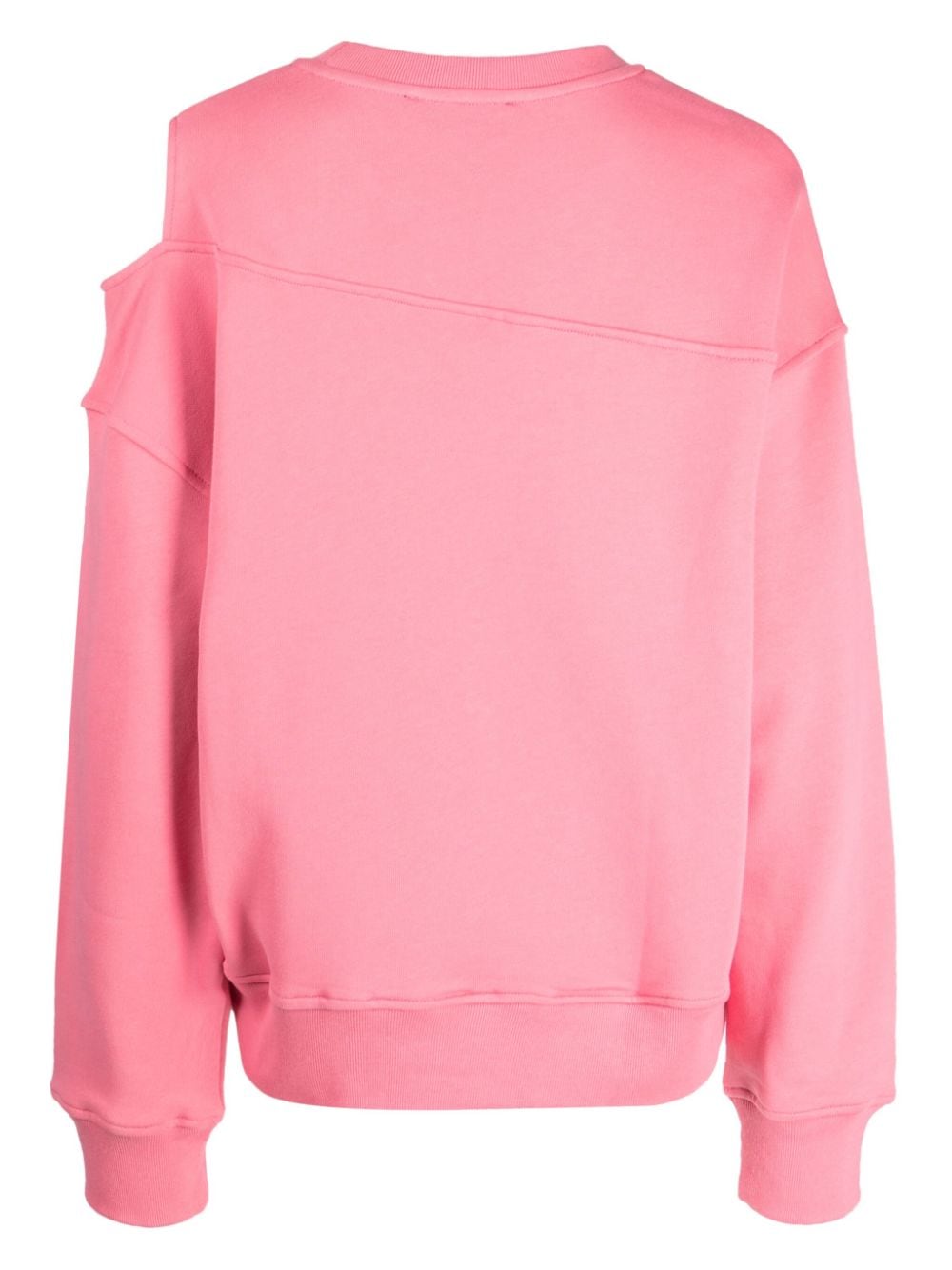 Shop Tout A Coup Cut-out Panelled Cotton Sweatshirt In Pink