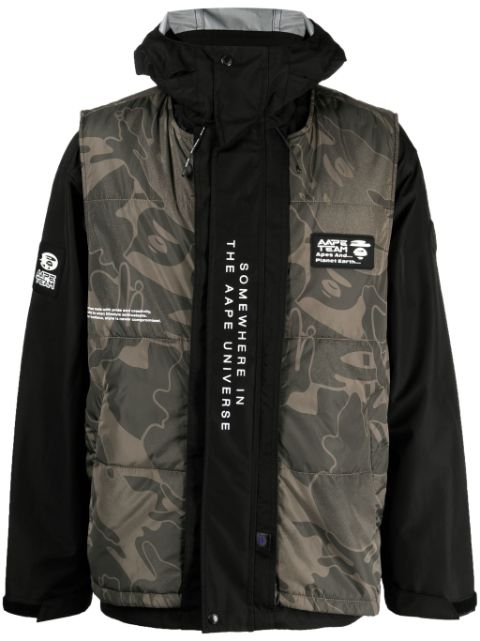 AAPE BY *A BATHING APE layered padded jacket Men