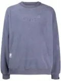 AAPE BY *A BATHING APE® logo-embroidered fleece sweatshirt - Blue