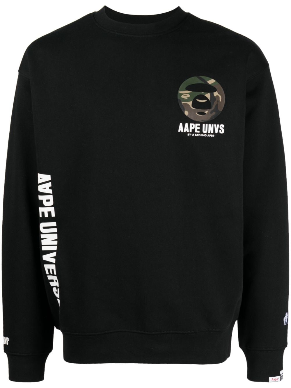 Aape By A Bathing Ape Logo-print Jersey Sweatshirt In Black