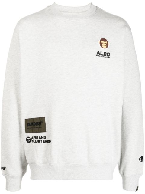 AAPE BY *A BATHING APE logo-embroidered jersey sweatshirt Men