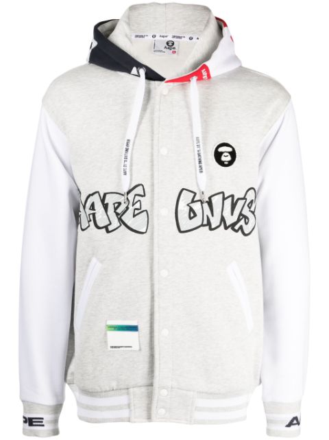 AAPE BY *A BATHING APE logo-print hooded bomber jacket Men